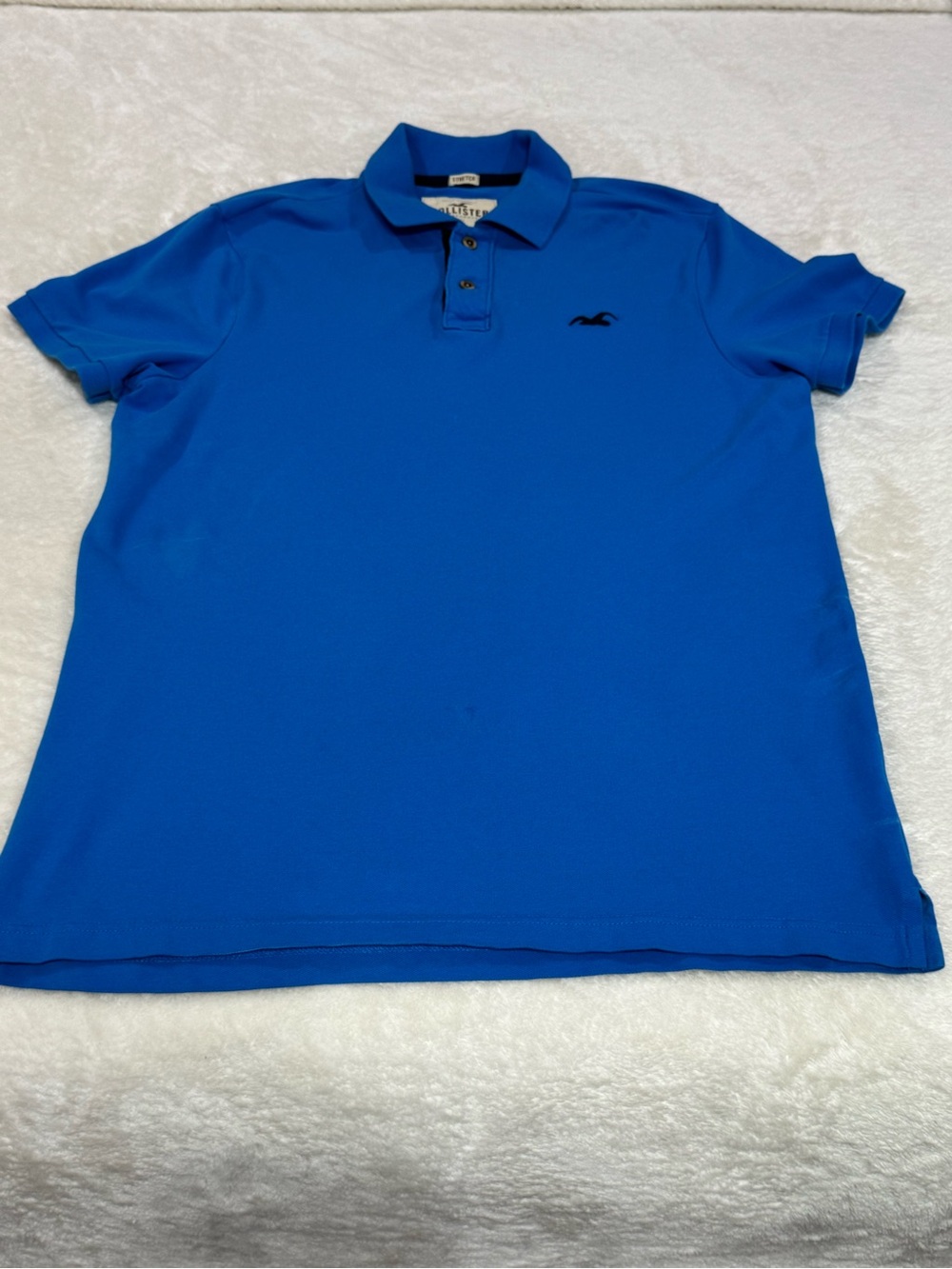 Hollister Bright Royal Blue Polo Shirt with Embroidered Logo